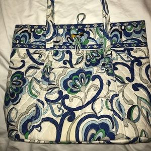 Vera Bradley blue and white tote